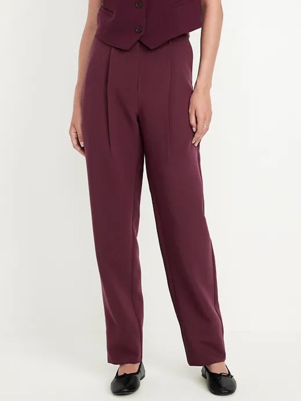 Old Navy Trousers Burgundy Taylor Straight NWT Size Large